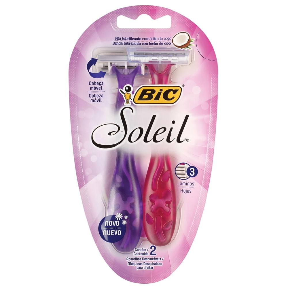 Aparelho de Depilação Bic Soleil 3 Lâminas 2 Unidades