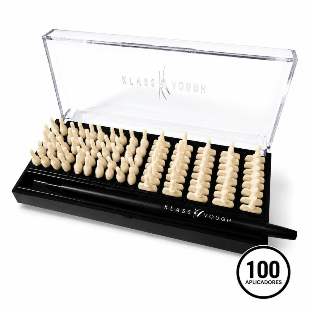 Estojo de Aplicadores Descartaveis Para Gloss e Sombra C/100 Klass Vough