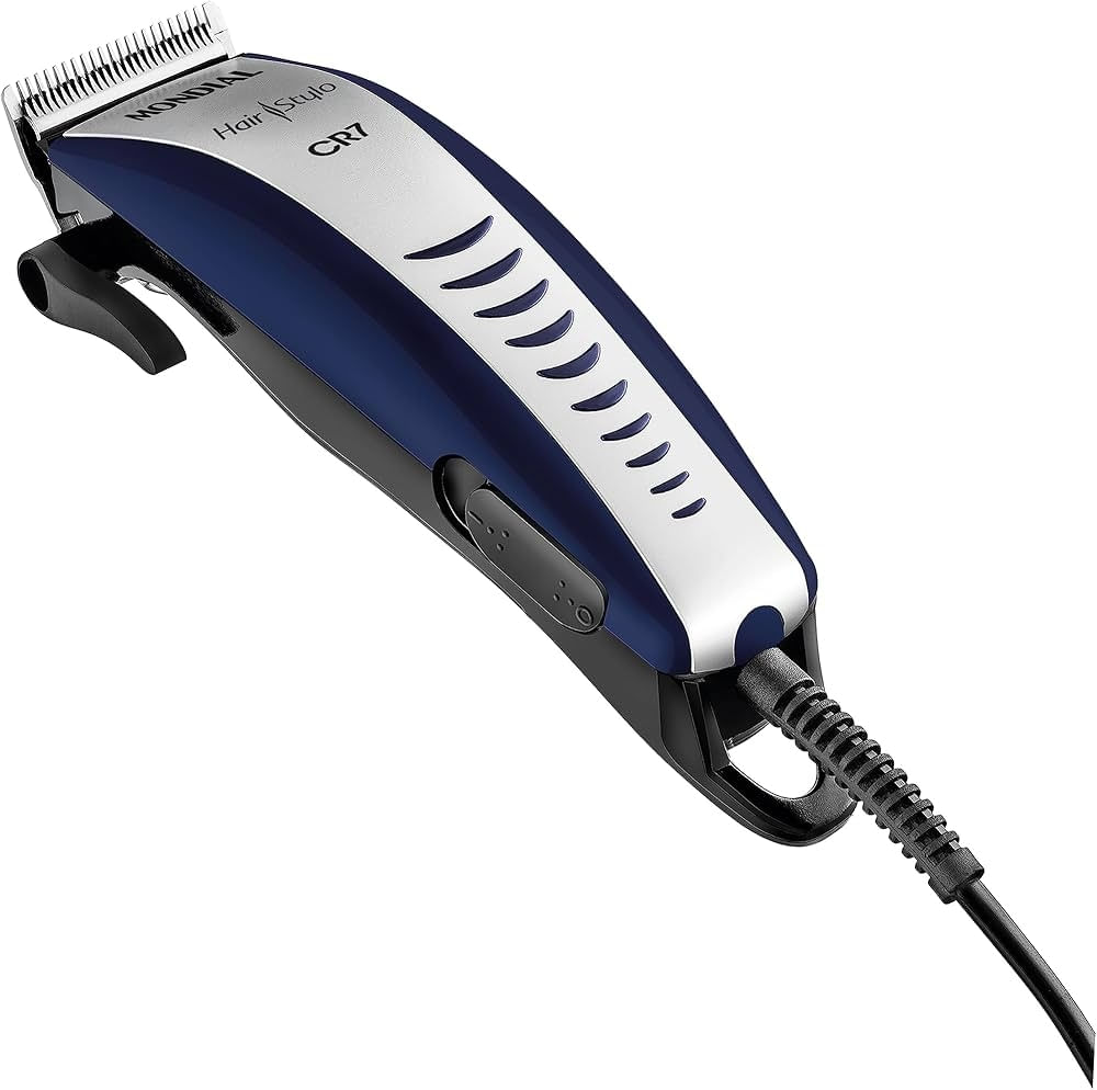 Cortador De Cabelo Mondial Hair Stylo Cr-07 110v Azul/Prata
