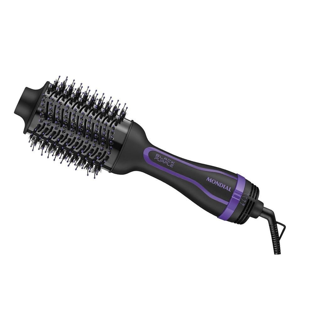 Escova Secadora Mondial Black Purple 1200w 127v Es-08 Preto
