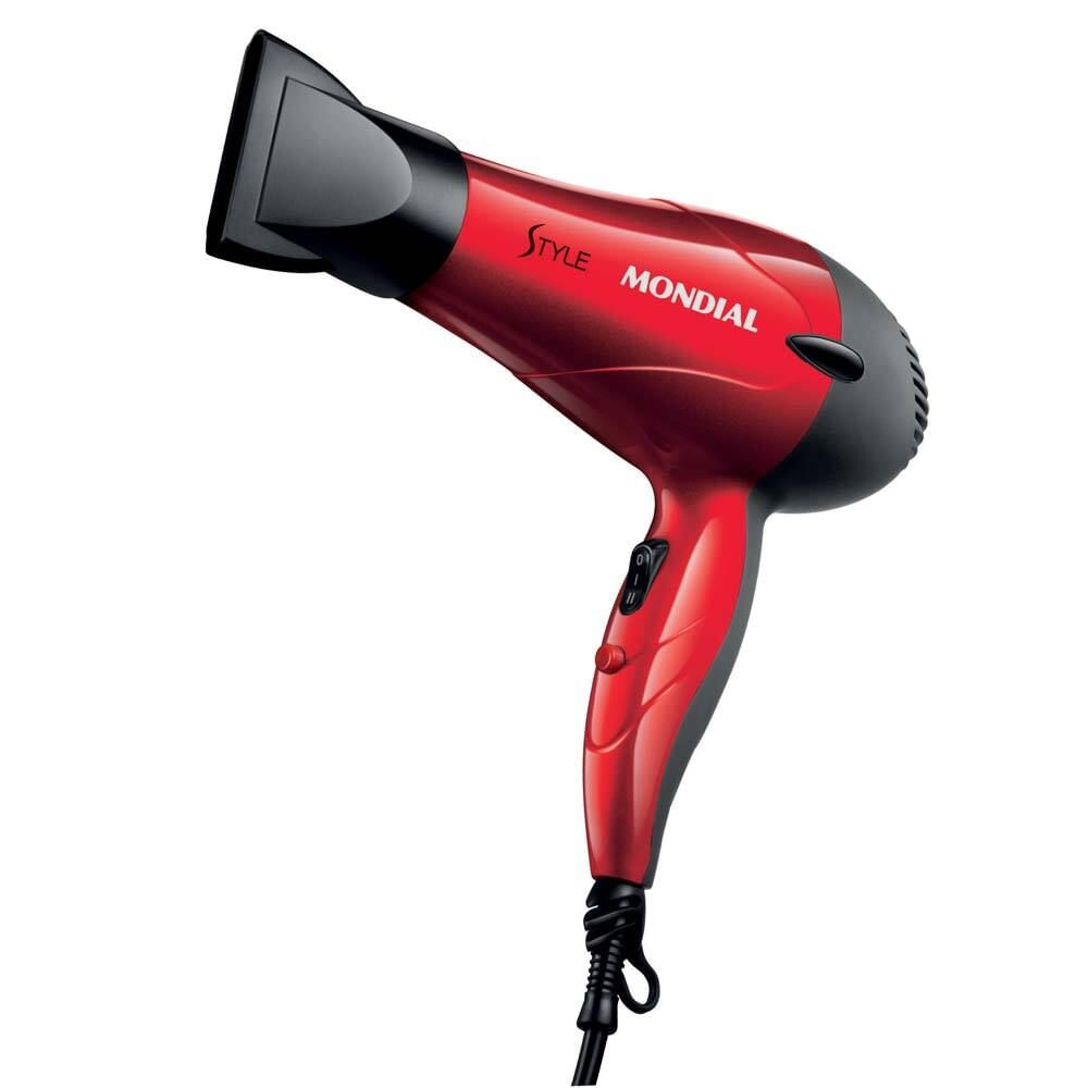 Secador Mondial Leve 1200w Com Jato De Ar Frio 220v Style sc11 Red