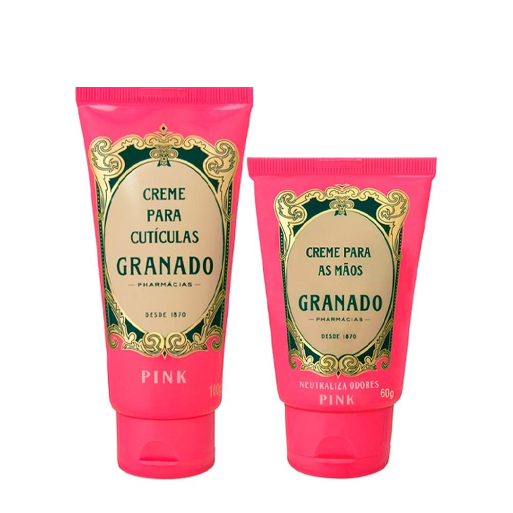 Kit Granado Pink Creme para Mãos 60g+Creme Cutículas 100g
