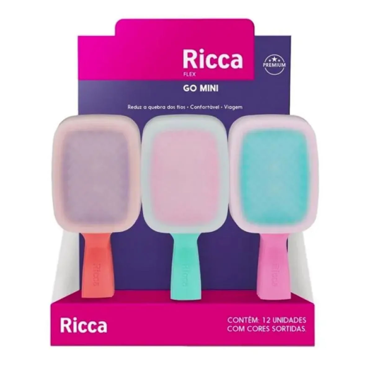 Ricca - Escova De Cabelo Flex Go Mini Sortida