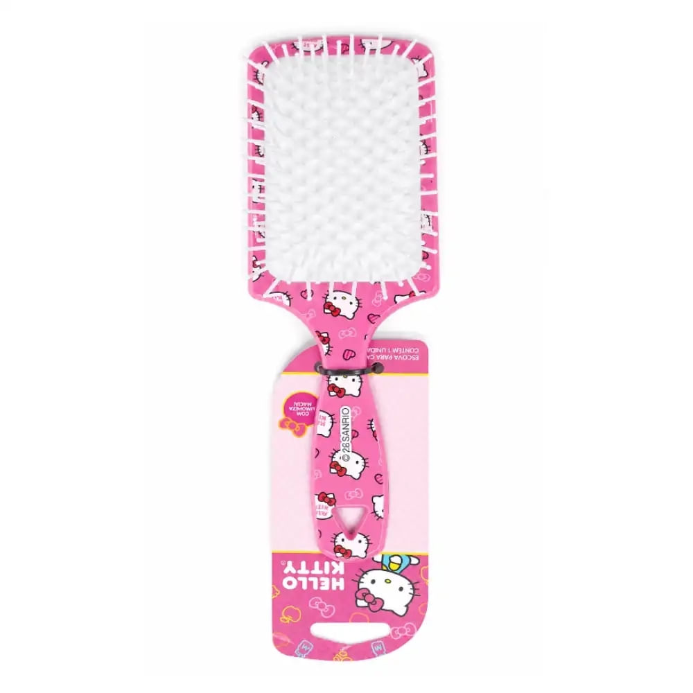 Escova Almofadada Quadrada Maxi Hello Kitty  Rosa Pop Escova Ref-10200