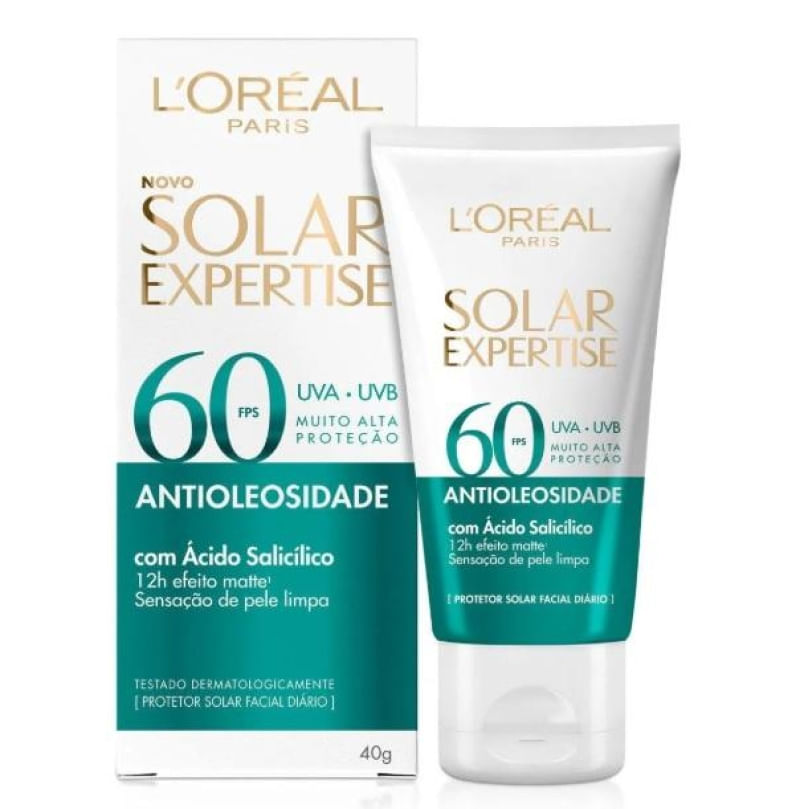 L'oreal Solar Expertise FPS60 Antioleosidade Incolor 40g