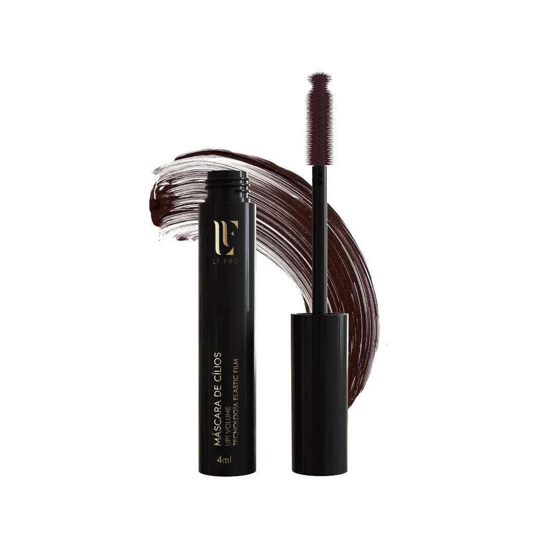 Máscara De Cílios Up Volume Cor Marrom Lf Pro Rímel Natural Volume E Curvatura