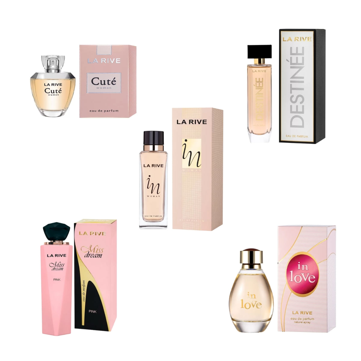 La Rive Kit Femi. com 5 Perfumes Original EDP Longa Duração