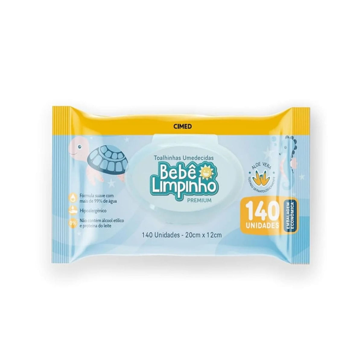 Cimed Lenço Umidecido Bebe Limpinho c/140und.