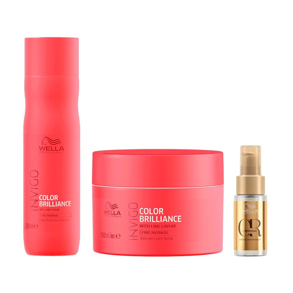 Wella invigo Color Brilliance Shampoo, Máscara e Óleo