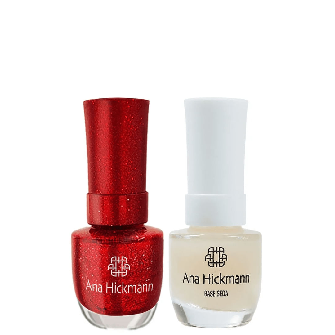 Ana Hickmann - kit de Esmalte Cor Red Everglow + Base Seda