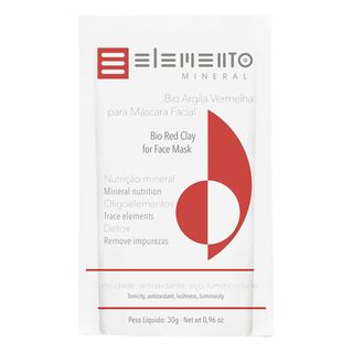 Máscara Facial Elemento Mineral - Argila Vermelha - 30g Menor preço em Máscara Facial Elemento Mineral - Argila Vermelha - 30g