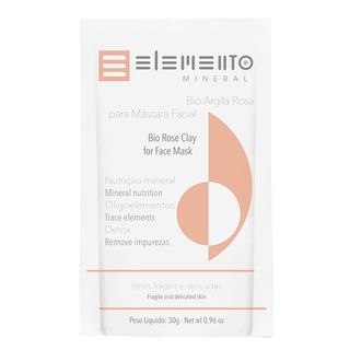 Máscara Facial Elemento Mineral - Argila Rosa - 30g Menor preço em Máscara Facial Elemento Mineral - Argila Rosa - 30g