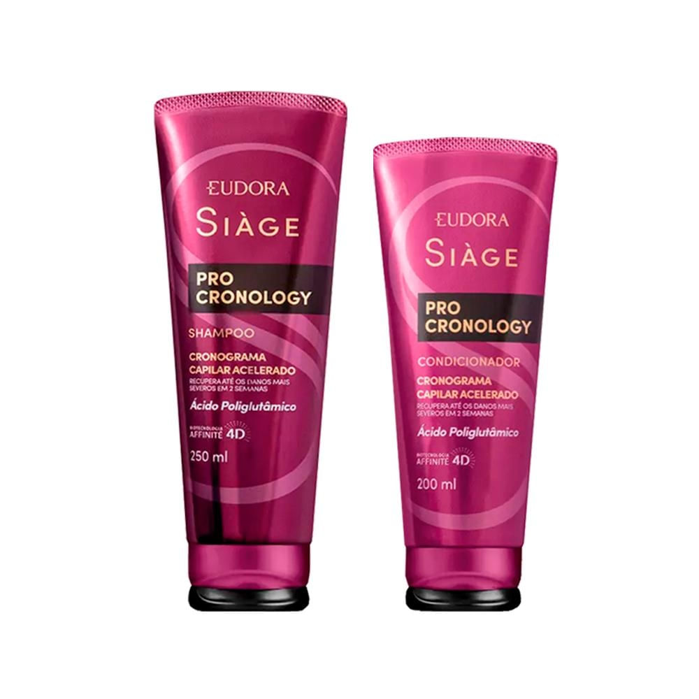 Kit Eudora Siàge Pro Cronology: Shampoo 250ml + Cond 200ml