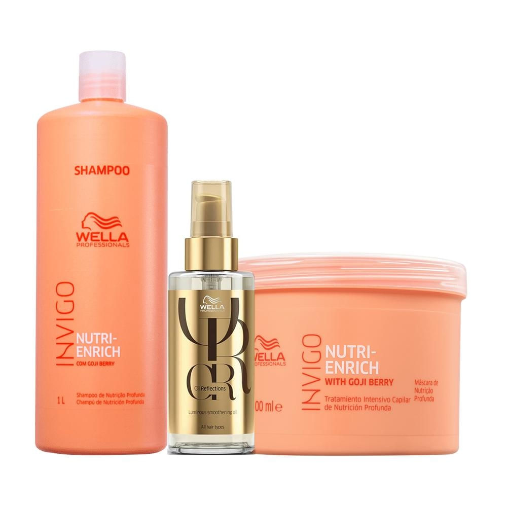 Wella invigo Enrich Shampoo, Máscara e Óleo