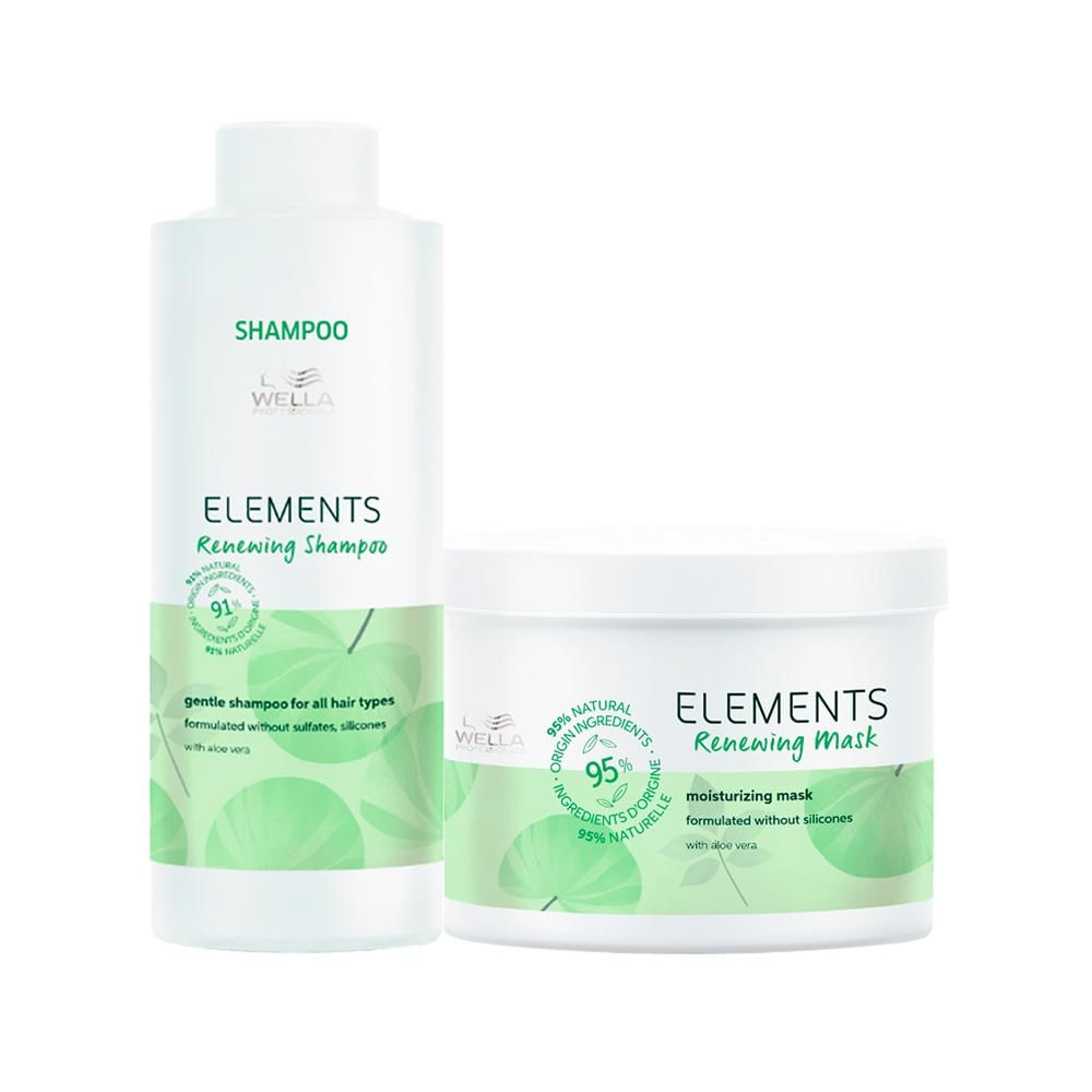 Wella Elements Renewing Shampoo e Máscara 500ml