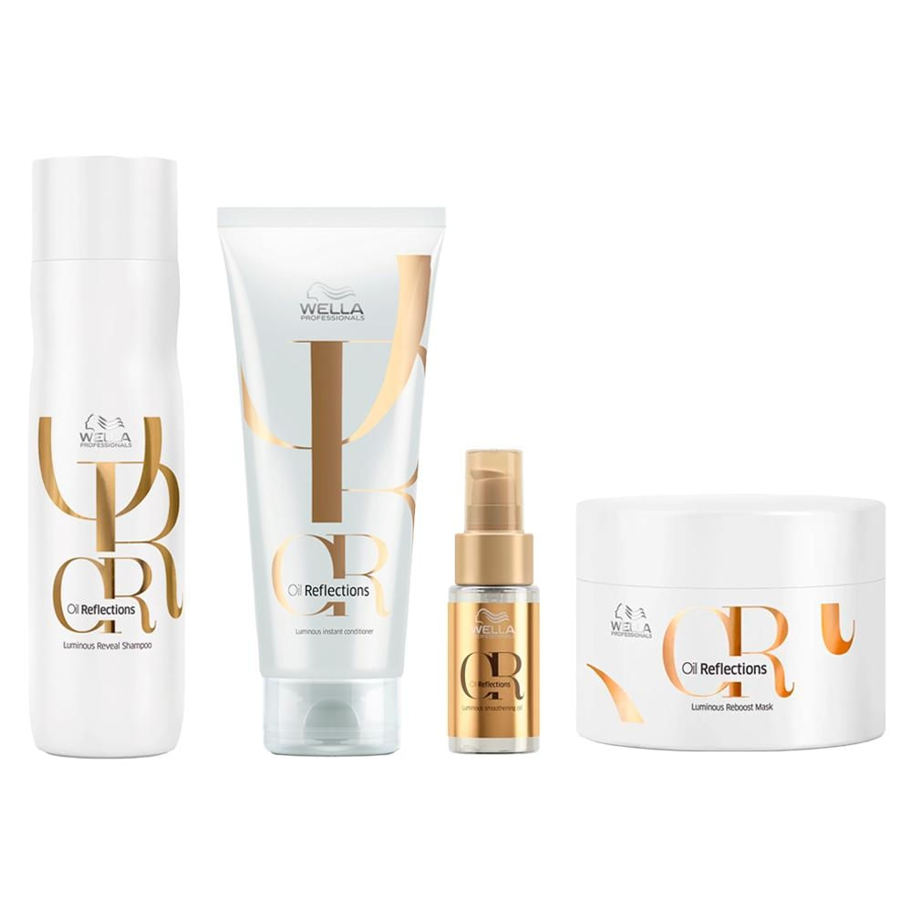 Kit Wella Oil Reflections - Shampoo e Condicionador e Máscara e Óleo