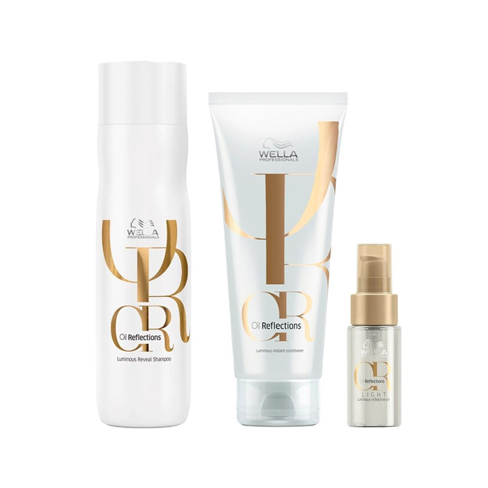 Kit Wella Oil Reflections - Shampoo e Condicionador e Óleo