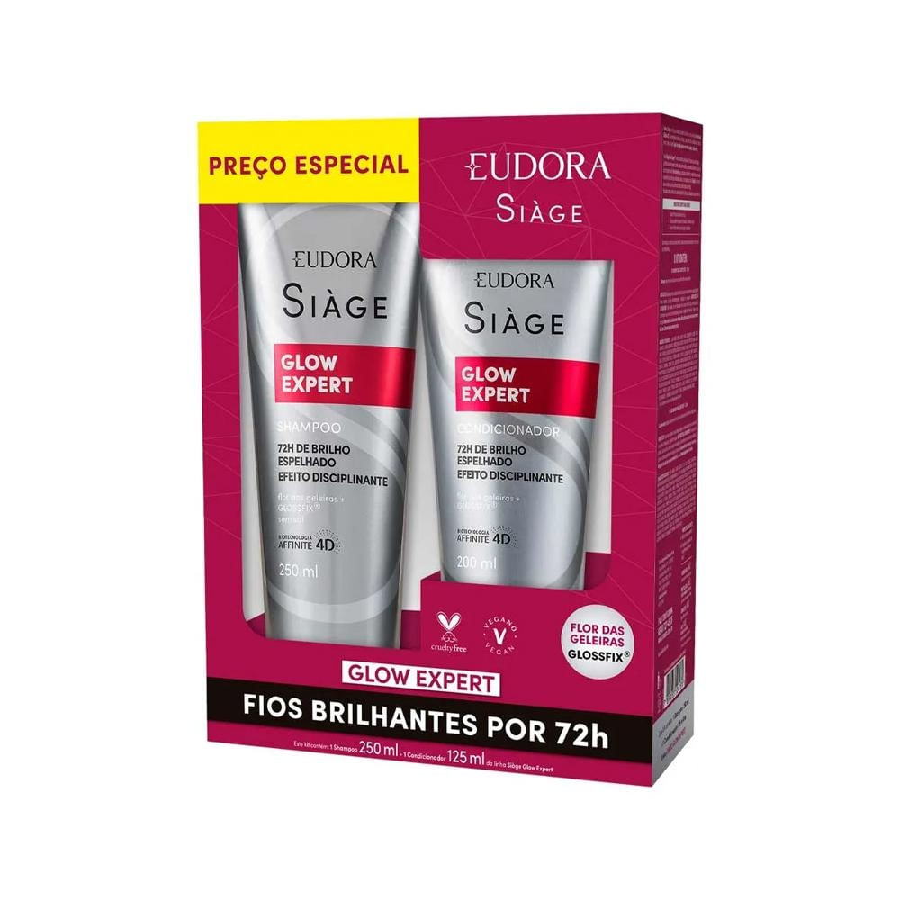 Kit Eudora Siàge Glow Expert Shampoo 250ml + Condicionador 125ml