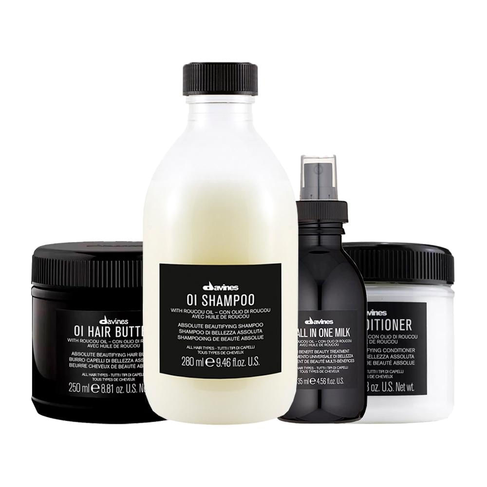 Kit Davines Oi - Sh e Cond e Manteiga Nutri e Spray Finaliz