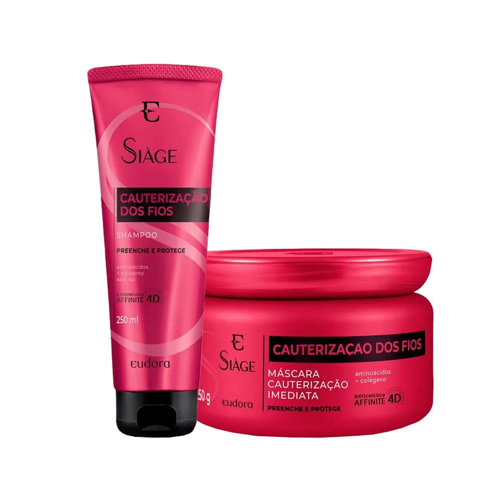 Kit Eudora Siáge Cauterização Fios 4D - Shampoo e Máscara