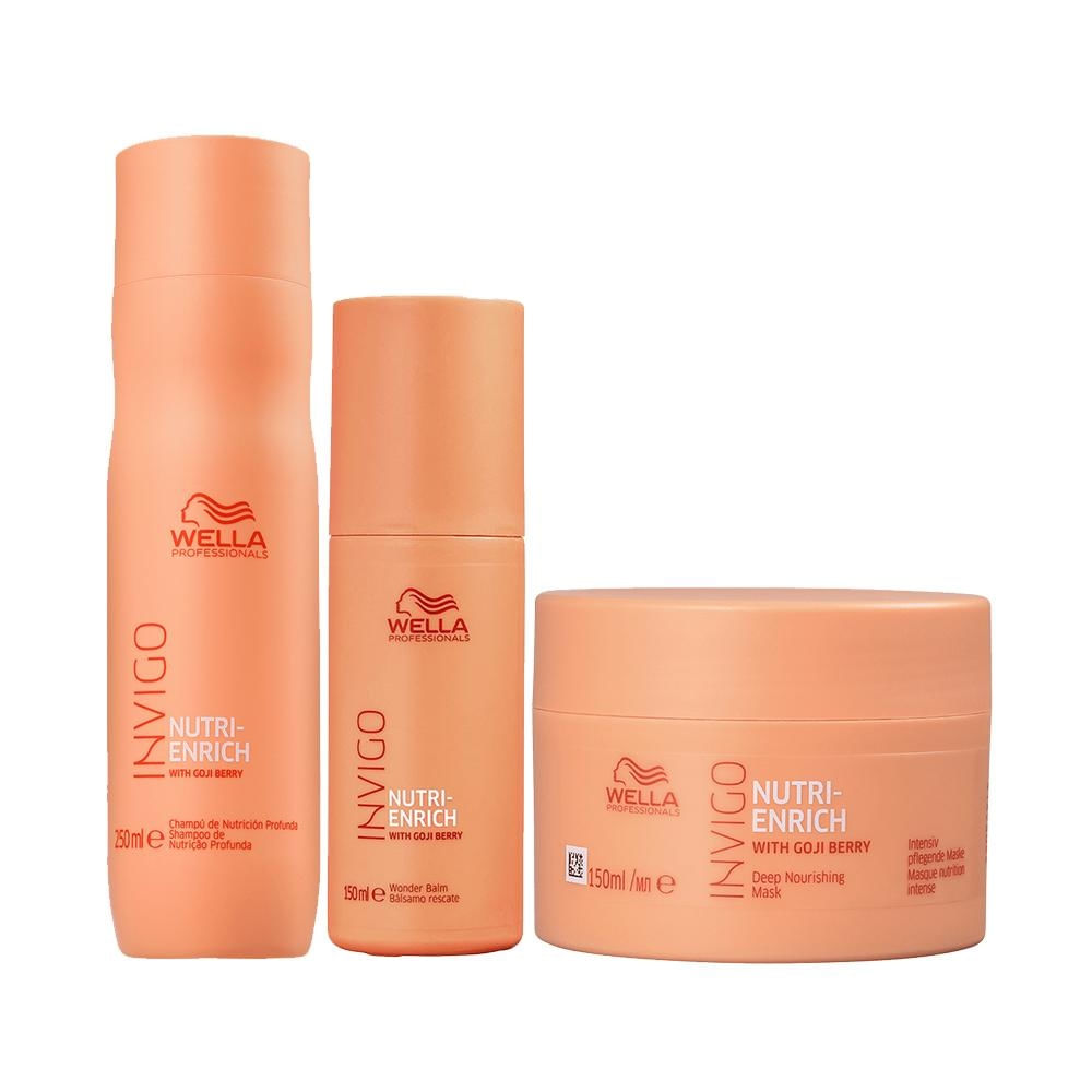 Kit Wella Professionals Invigo Enrich - Shampoo e Máscara e Leave-In