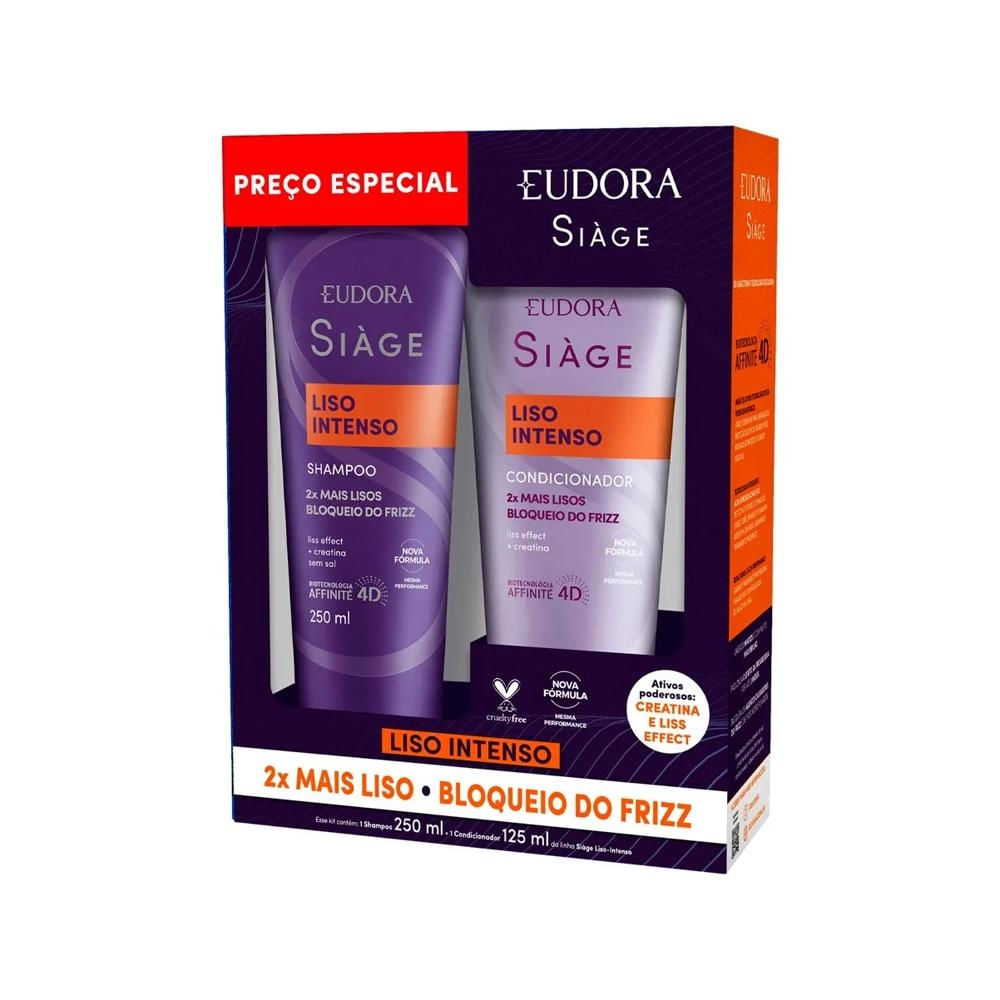 Kit Eudora Siàge Liso Shampoo 250ml + Condicionador 125ml