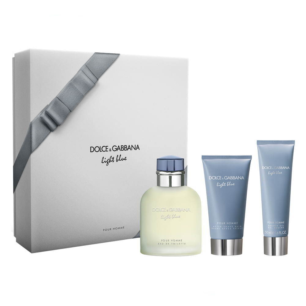 Dolce&Gabbana Light Blue Homme  Kit - Eau de Toilette + Gel de Banho + Pós-Barba