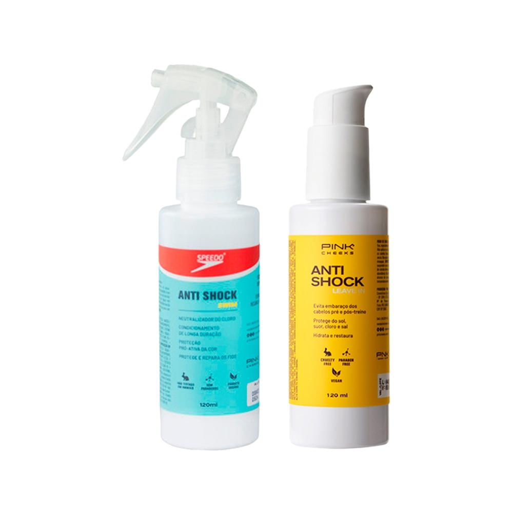 Kit Pink Cheeks Capilar Leave-In Anti Shock Pré + Leave-In