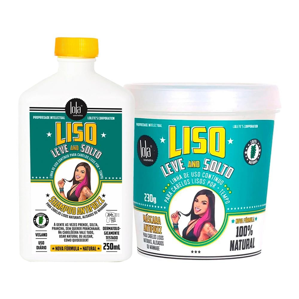 Lola Antifrizz Liso Leve Solto Shampoo e Máscara 230g