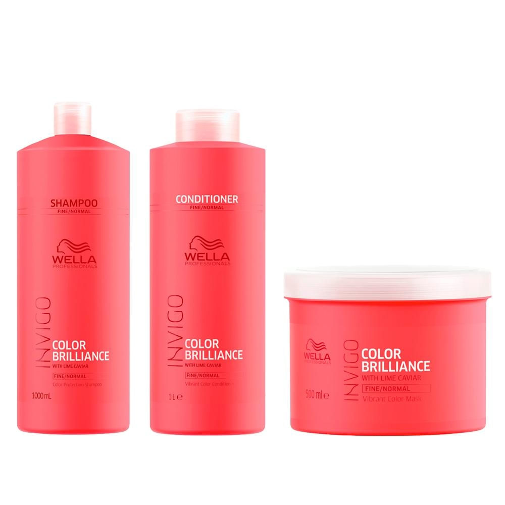 Wella invigo Color Brilliance Shampoo, Cond e Máscara