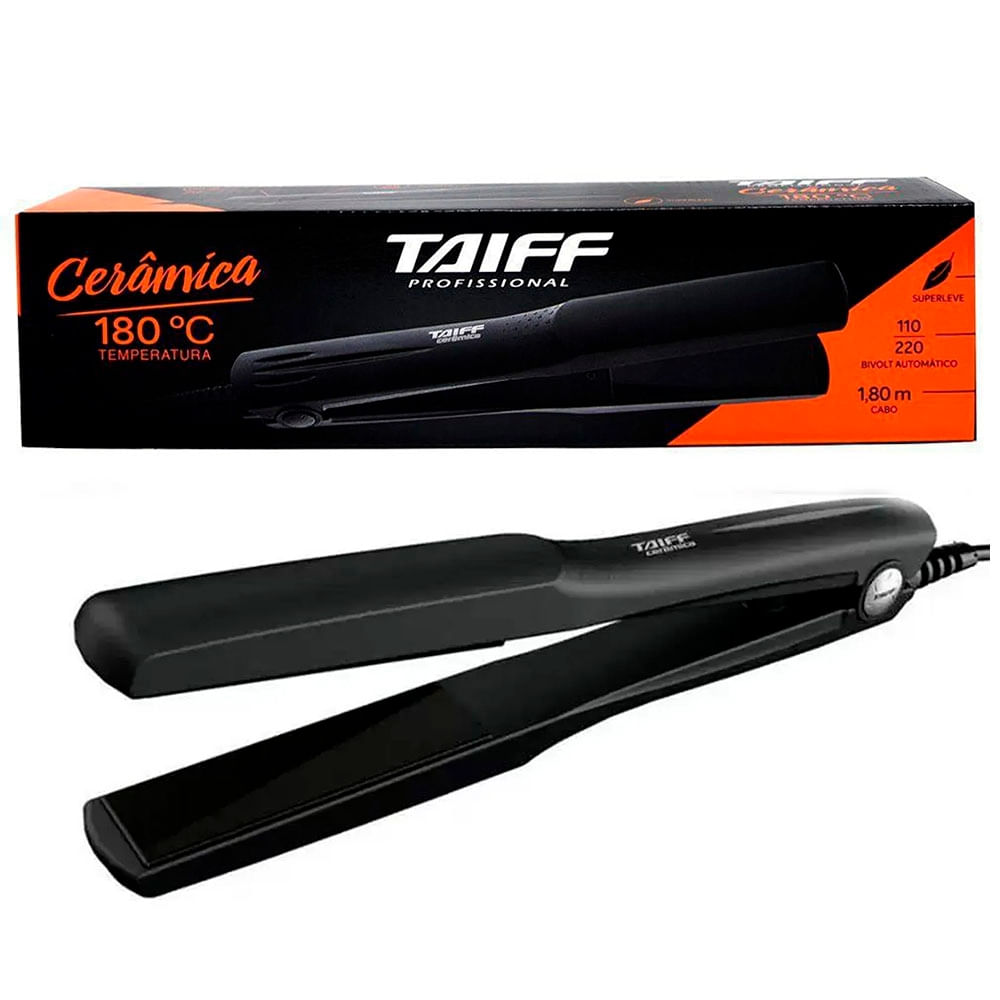 Chapinha De Cabelo Taiff Clássica Cerâmica Preta 110V/220V