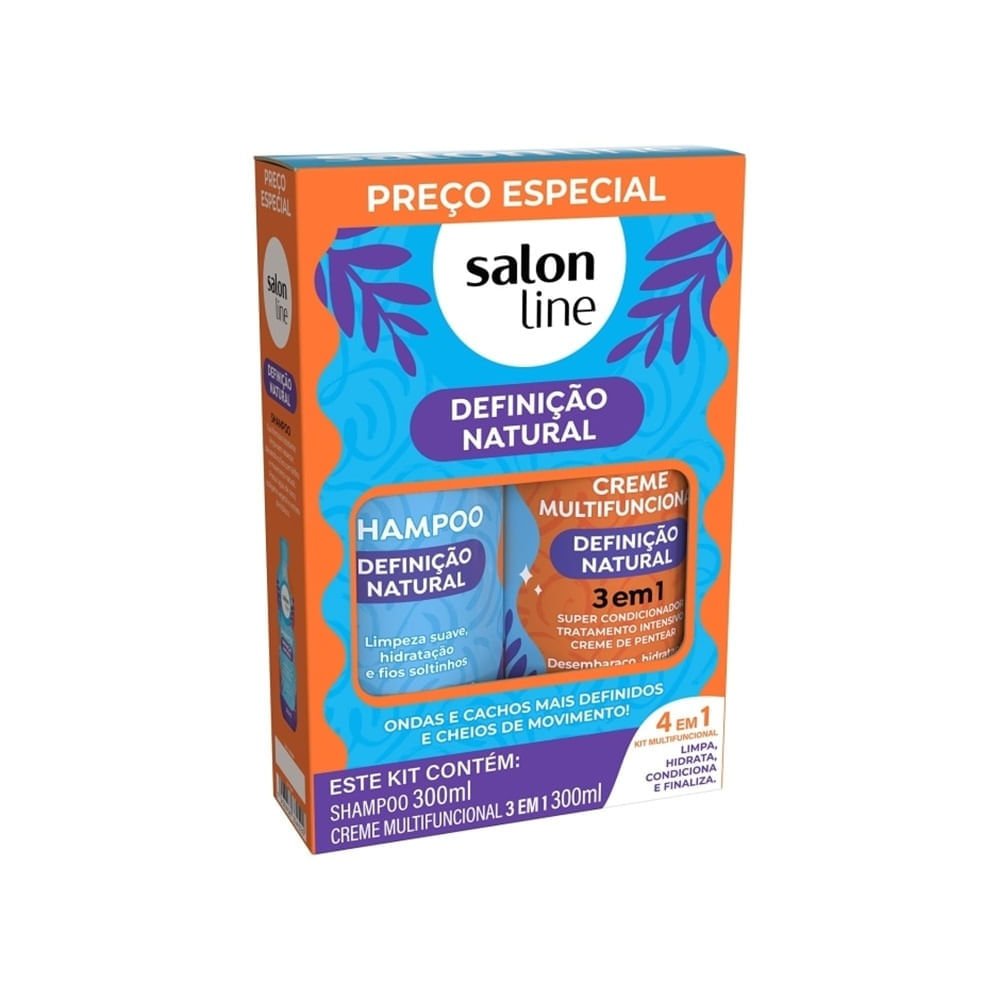 Shampoo e Creme Multifuncional Salon Line Definição Natural 300ml
