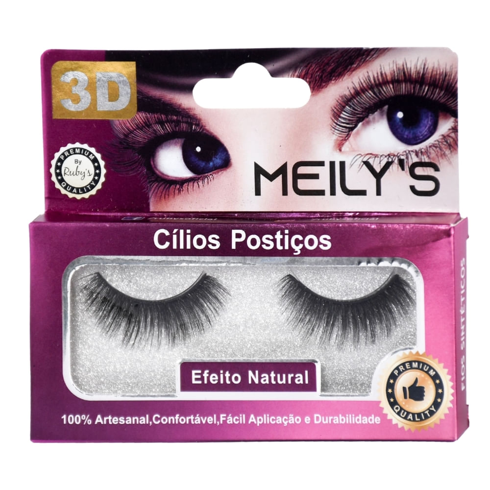 Cílios Postiços 3D Meily'S - 1 Par