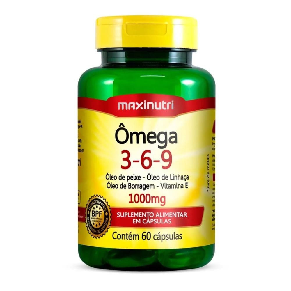 Ômega Triplo 3-6-9 1000mg Suplemento Alimentar 60 Cápsulas