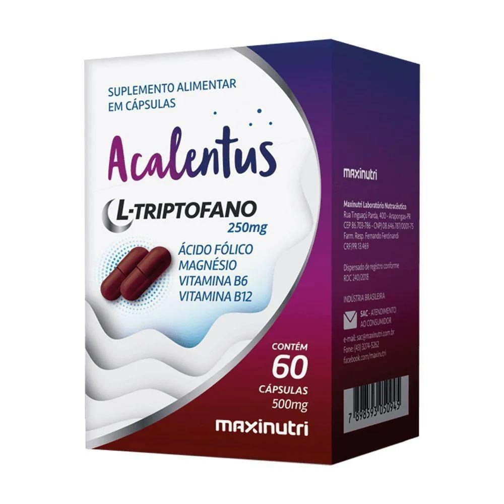 Acalentus L-Triptofano 250mg Suplemento Alimentar 60 Cápsulas