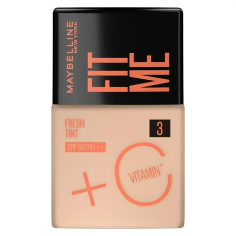 Base Líquida Maybelline NY Fit Me Fresh Tint Vitamina C Fps 50 30ml - Cor 03