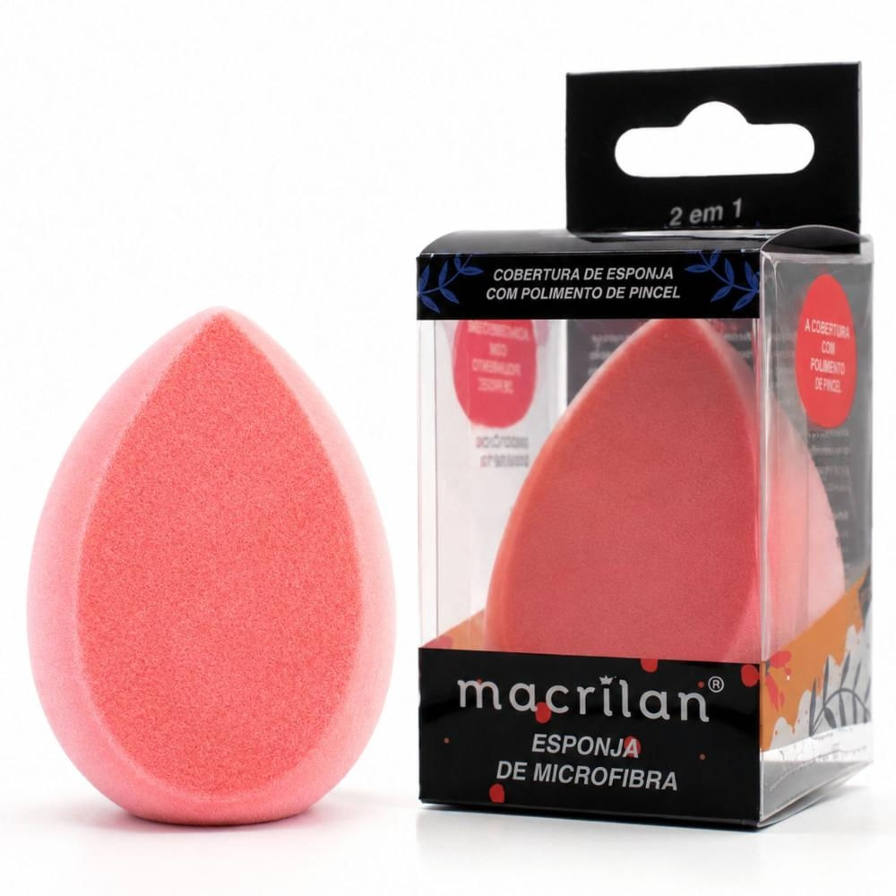 Macrilan Esponja Para Maquiagem Microfibra Ref.ep02