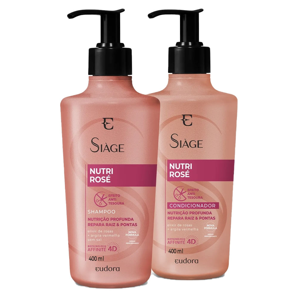 Combo Shampoo e Condicionador Nutri Rosé 400ml