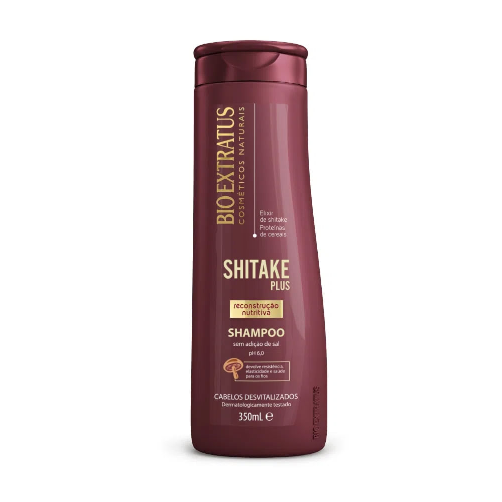 Shampoo Bio Extratus Shitake Plus Reconstrução Nutritiva 350ml