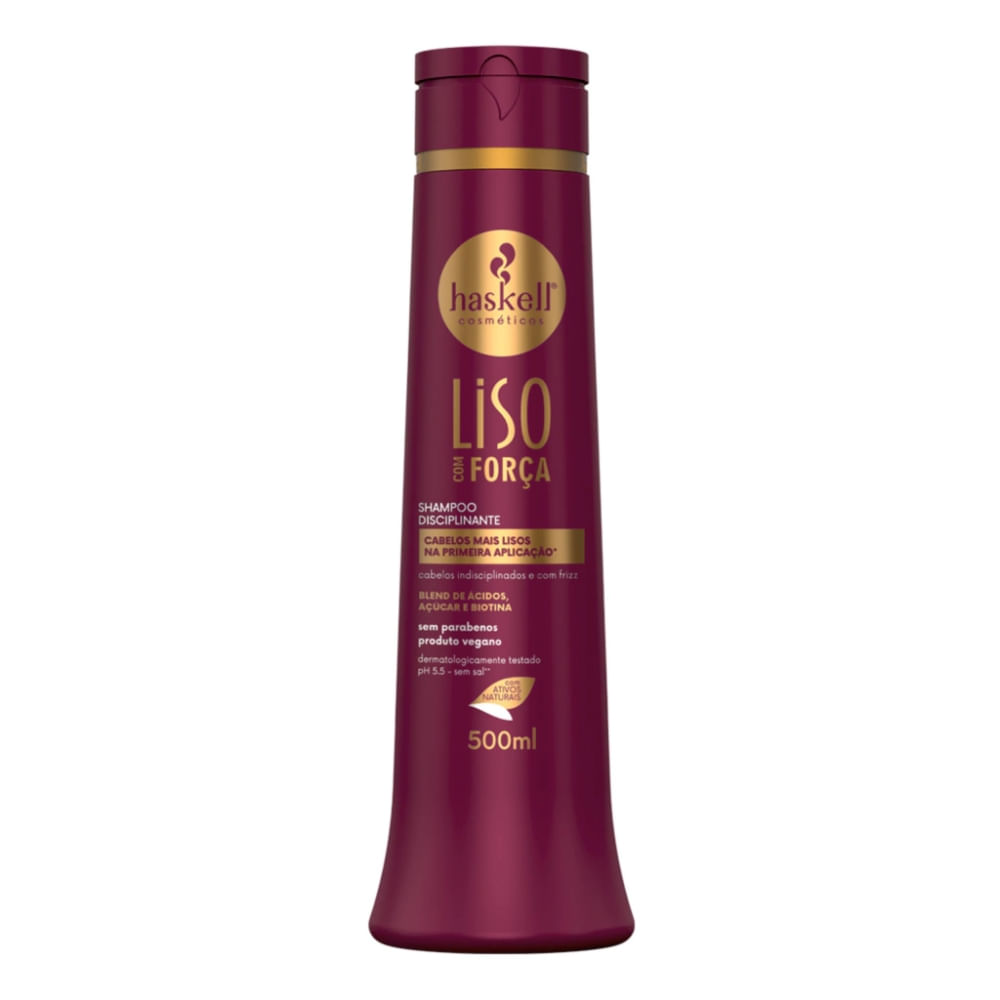 Shampoo Disciplinante Haskell Liso Com Força 500ml
