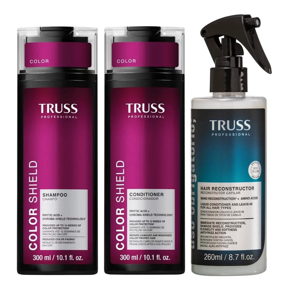Kit Truss Color Shield - Shampoo & Condicionador 300ml + Uso Obrigatório Spray 260ml