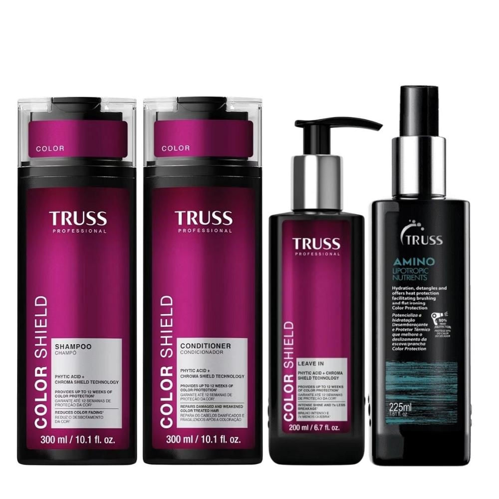 Kit Truss Color Shield - Shampoo & Condicionador 300ml & Leave-In 200ml + Amino 225ml
