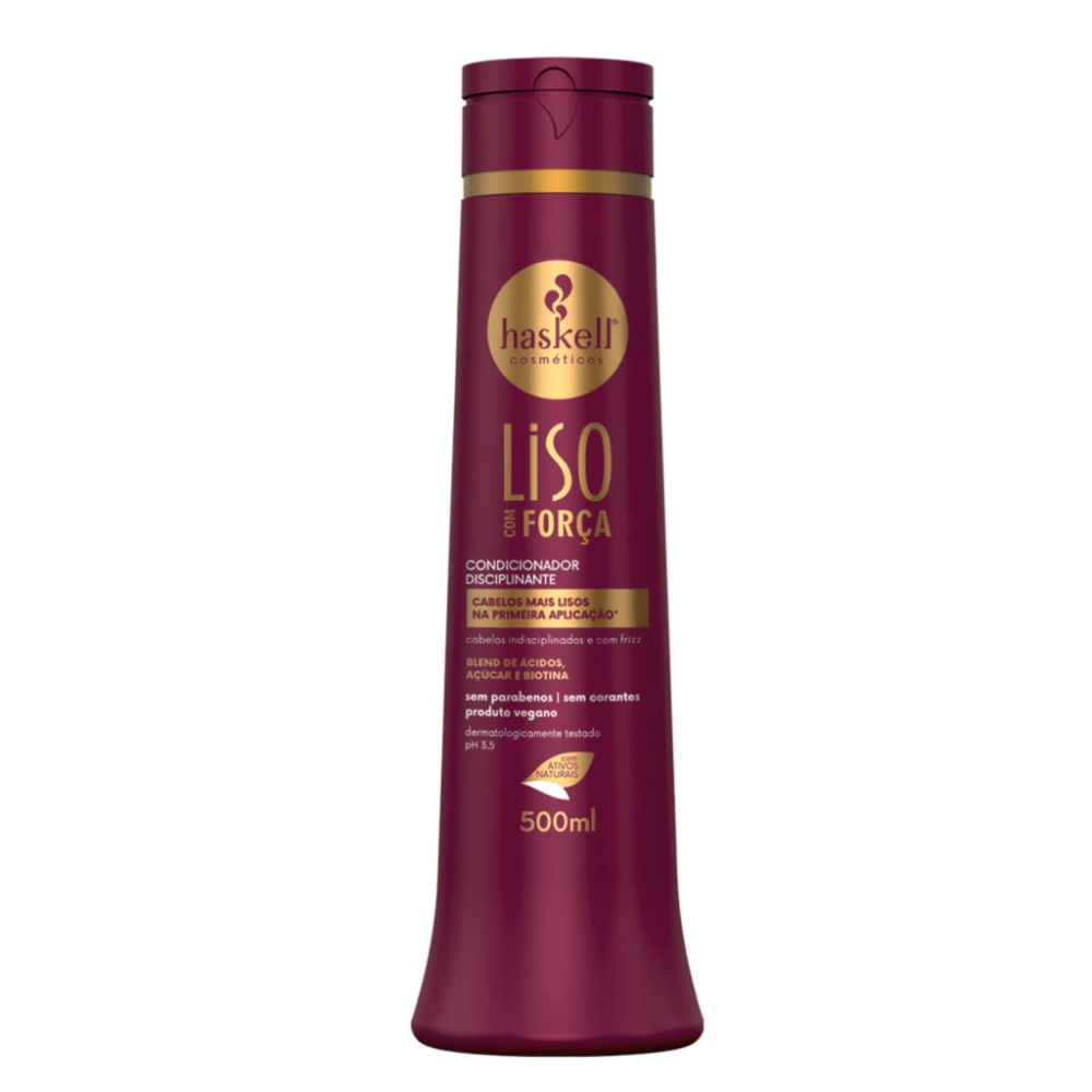 Condicionador Disciplinante Haskell Liso com Força 500ml