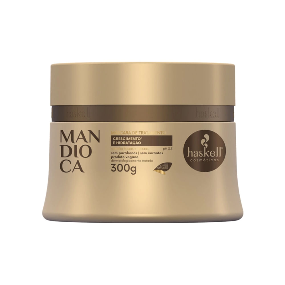 Máscara Haskell Mandioca Brilho e Crescimento 300g