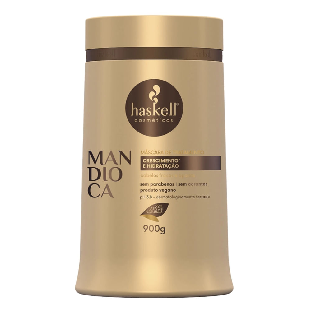 Máscara Haskell Mandioca Brilho e Crescimento 900g