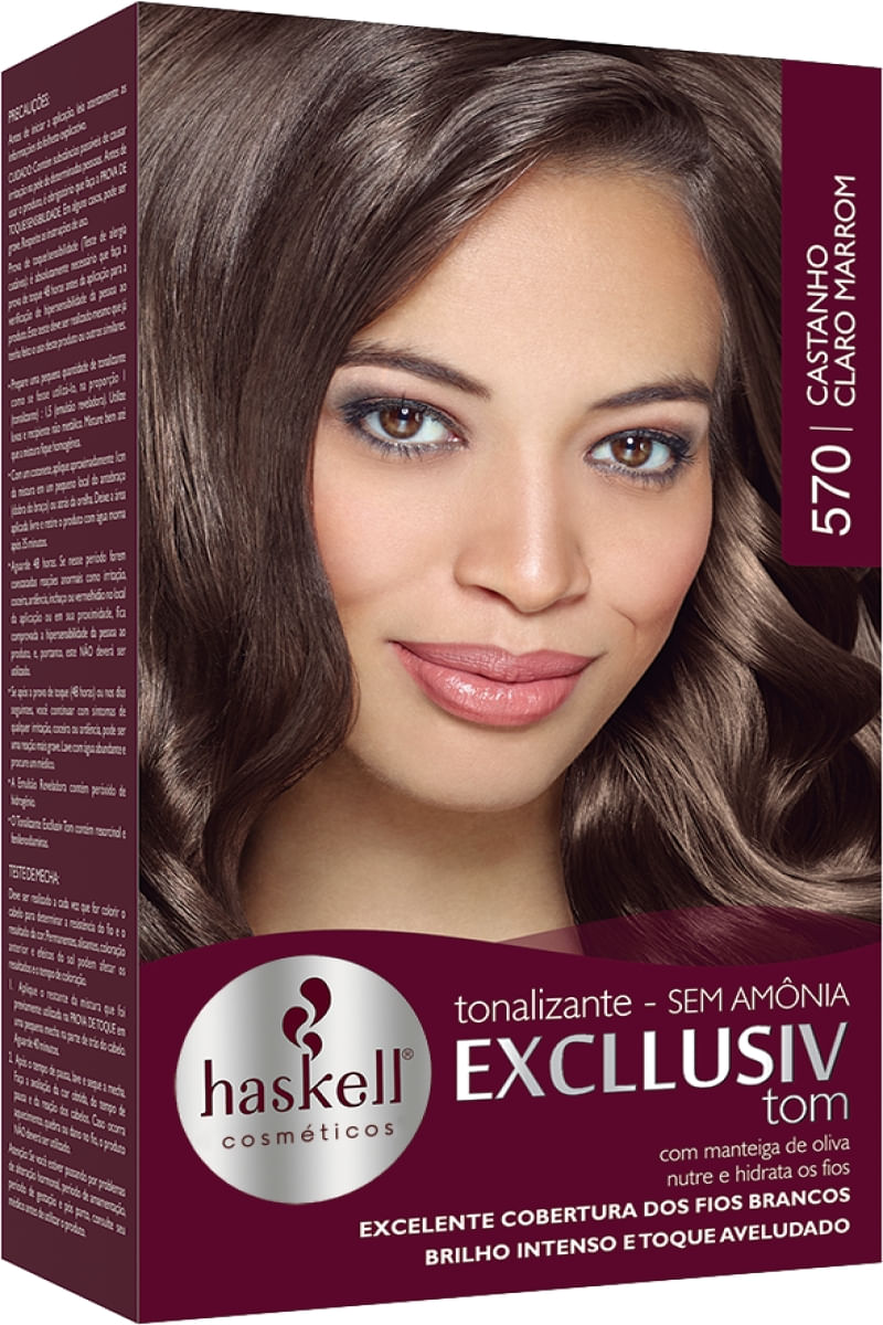 Tonalizante Haskell Excllusiv Tom 570 Castanho Claro Marrom