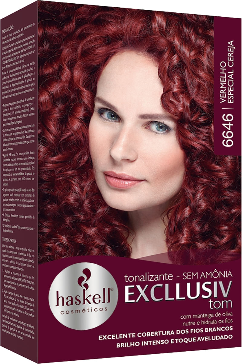 Tonalizante Haskell Excllusiv Tom 6646 Vermelho Especial Cereja