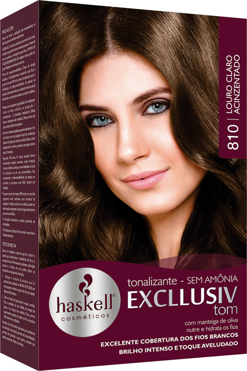 Tonalizante Haskell Excllusiv Tom 810 Louro Claro Acinzentado