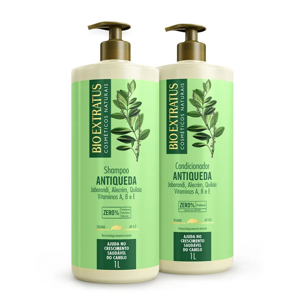 Kit Shampoo e Condicionador Bio Extratus Jaborandi Antiqueda 1l