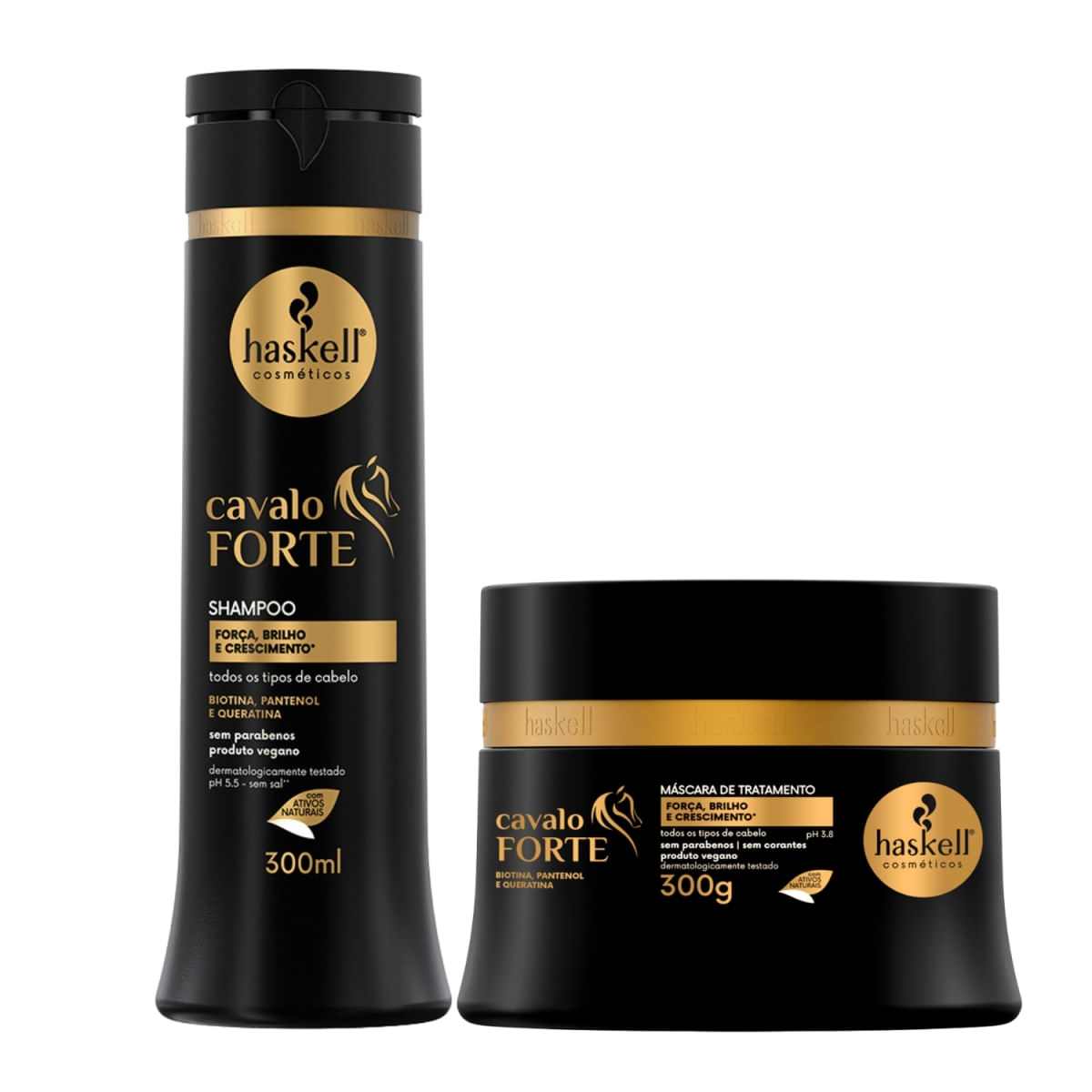Kit Shampoo e Máscara Cavalo Forte Haskell 300ml